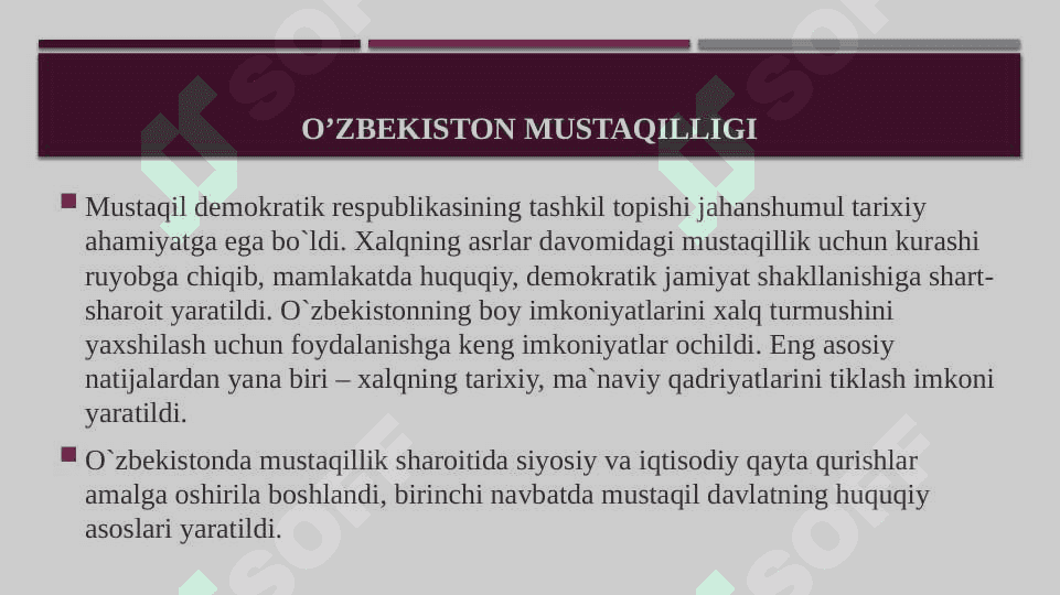 mustaqillikni qo’lga kiritilishi 6