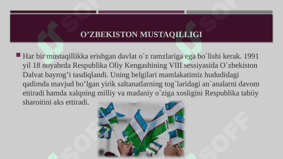 mustaqillikni qo’lga kiritilishi 8