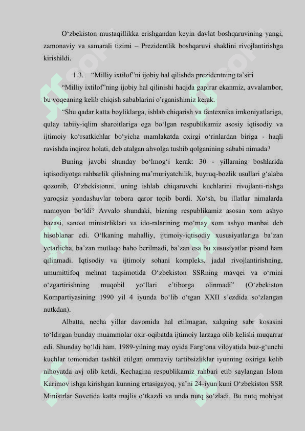Mustaqillik yillarida davlat boshqaruvi tizimida amalga oshirilgan islohotlar 6