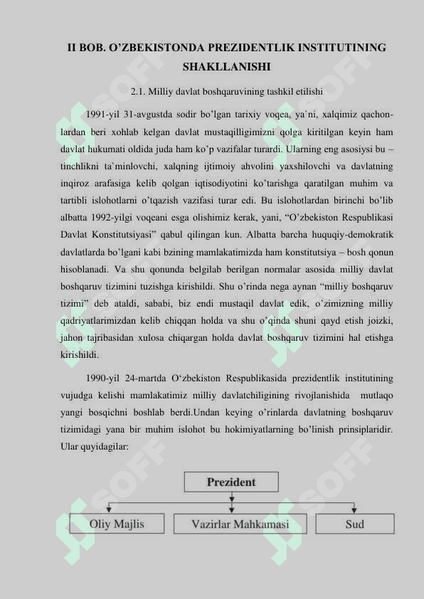 Mustaqillik yillarida davlat boshqaruvi tizimida amalga oshirilgan islohotlar 8