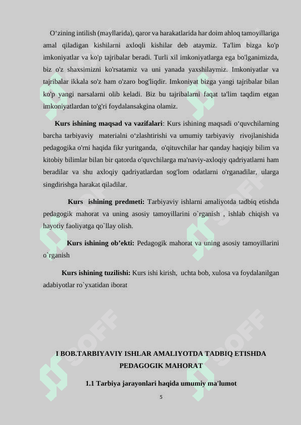 TARBIYAVIY ISHLARNI AMALIYOTDA TADBIQ ETISHDA PEDAGOGIK MAHORAT VA UNING ASOSIY TAMOYILLARI 5