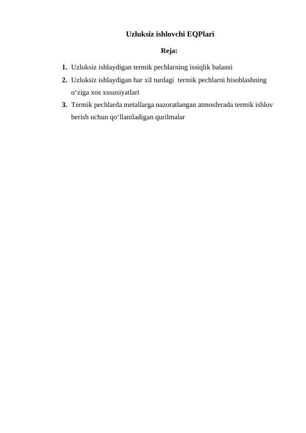 Uzluksiz ishlovchi EQPlari 1