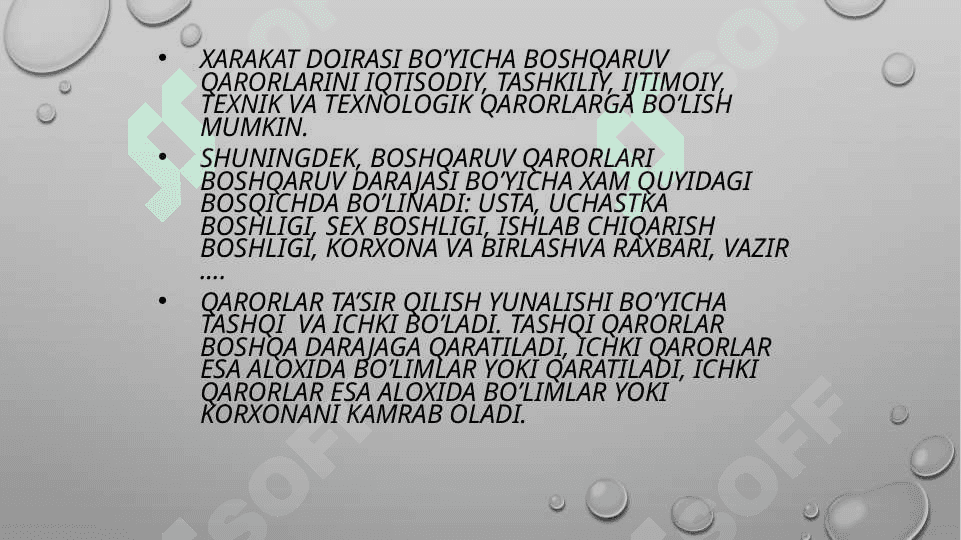 Boshqaruvda qaror qabul qilish va boshqaruv madaniyati 8
