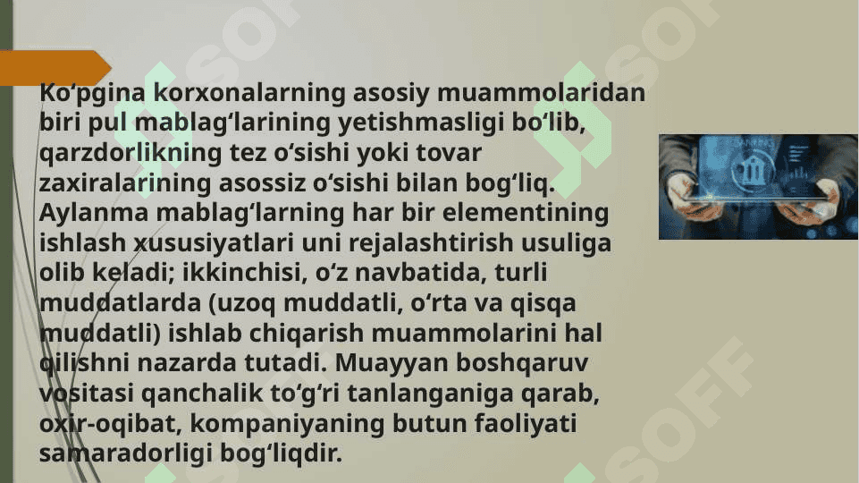AYLANMA MABLAG’LARNI BOSHQARISH 6
