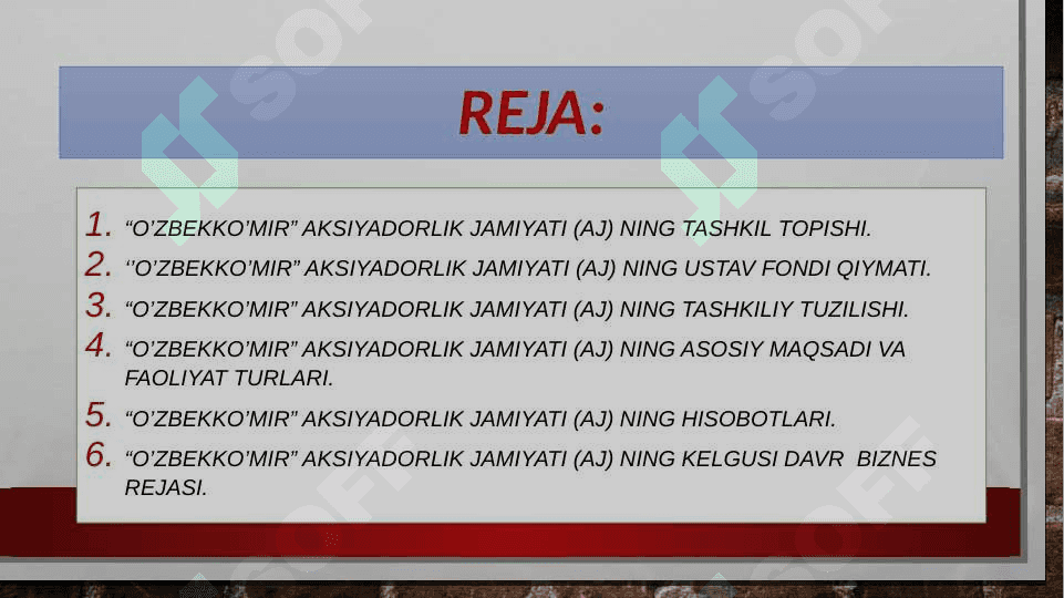 O’ZBEKKO’MIR aksiyadorlik jamiyati 2