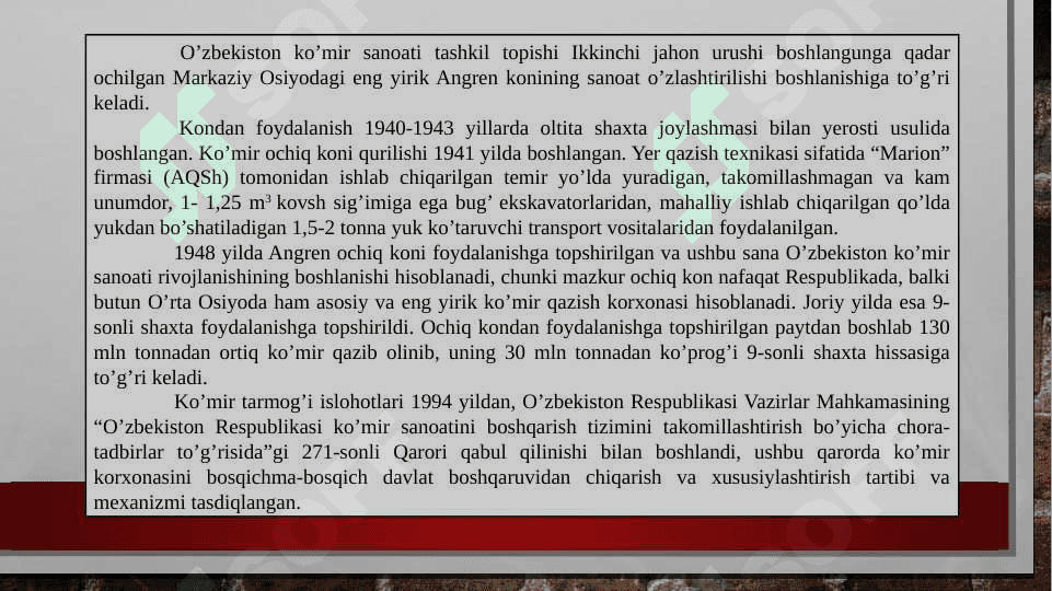 O’ZBEKKO’MIR aksiyadorlik jamiyati 4
