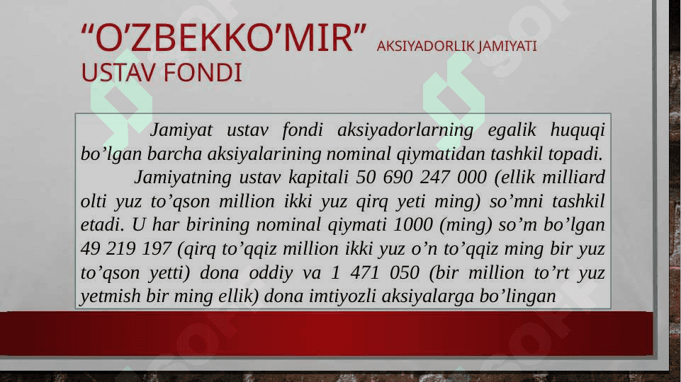 O’ZBEKKO’MIR aksiyadorlik jamiyati 5