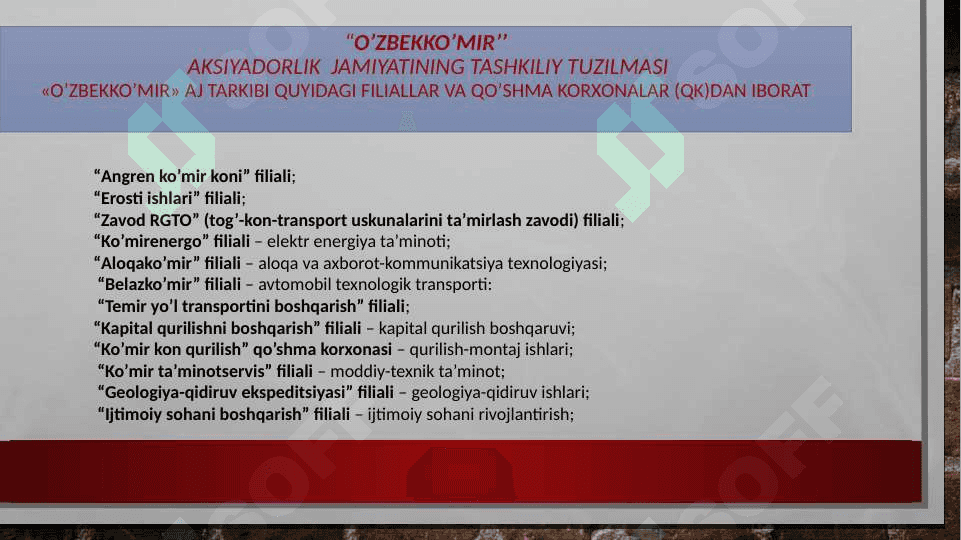 O’ZBEKKO’MIR aksiyadorlik jamiyati 7