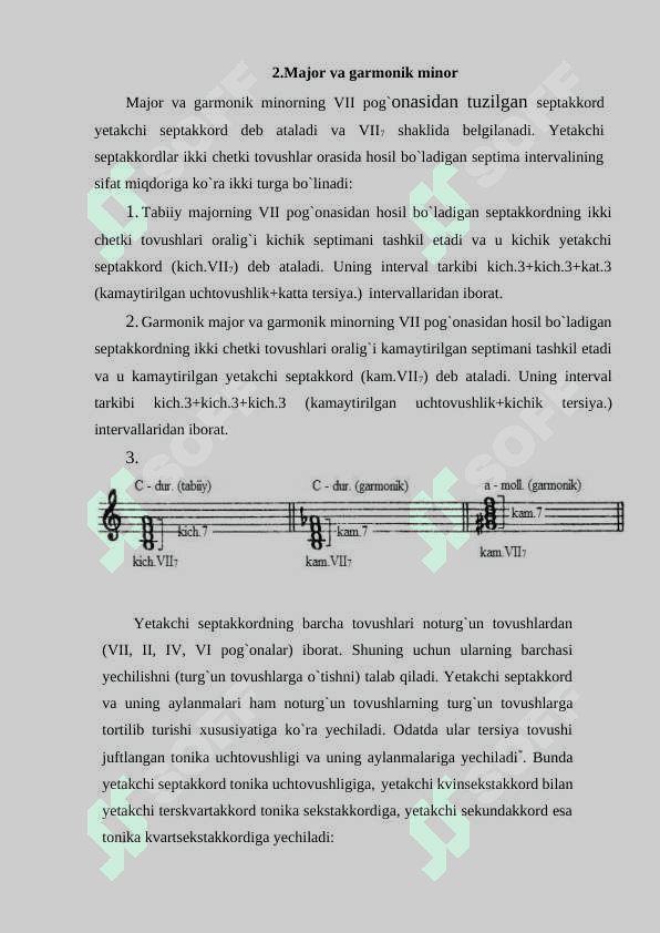 Ladning asosiy septakkordlari va ularning aylanmalarini tovushdan tuzib, yechilishlari bilan kuylash 4