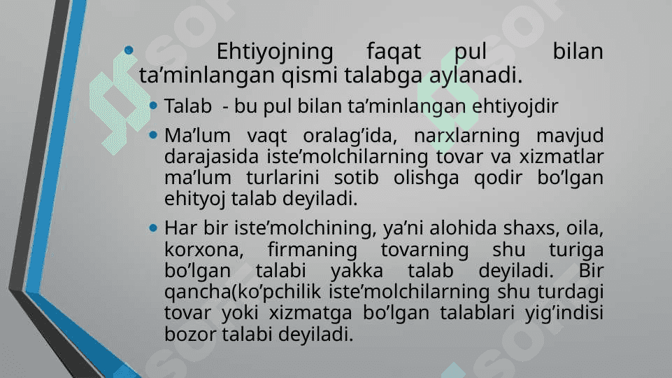 Elastik talabning narx va daromadga bog’liqligii 3