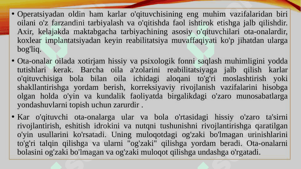 Maktabgacha yoshdagi bolada koxlear implantlar. 6