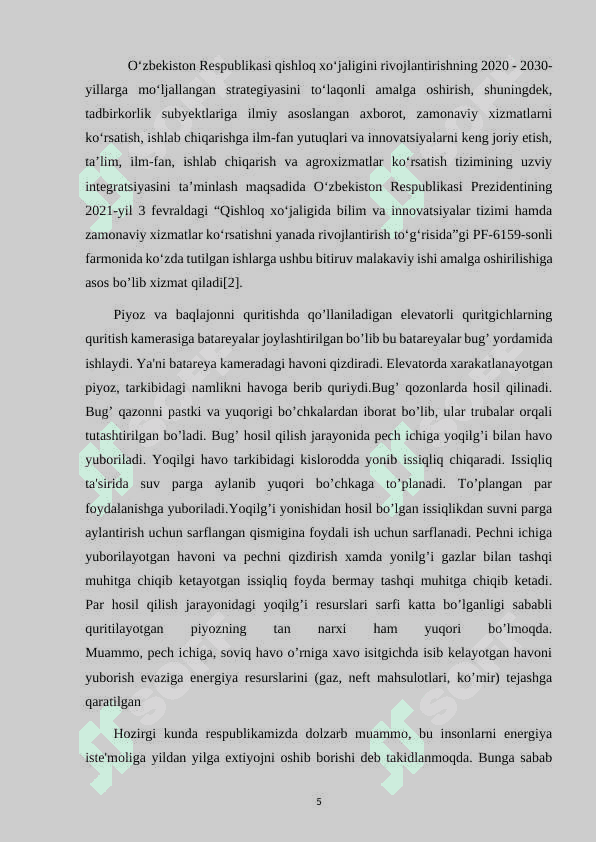 Piyoz va baqlajonni quritishda innavatsion texnologiyalardan foydalanish 5