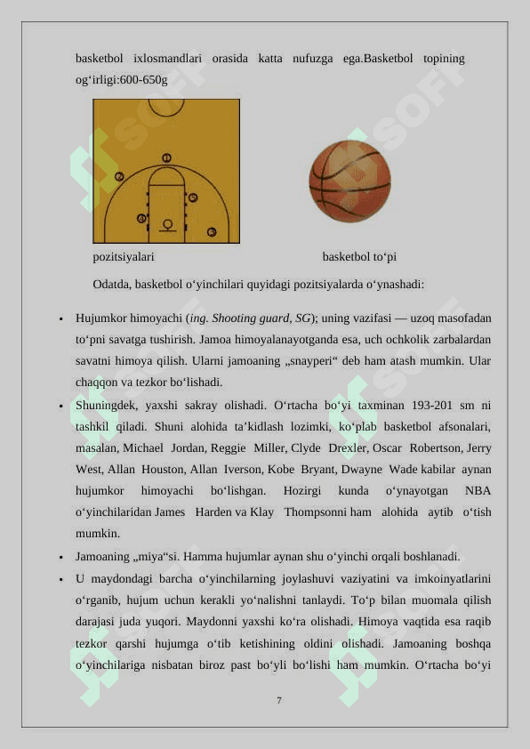 Basketbol o‘yinini O‘zbekistonda rivojlanishi 7