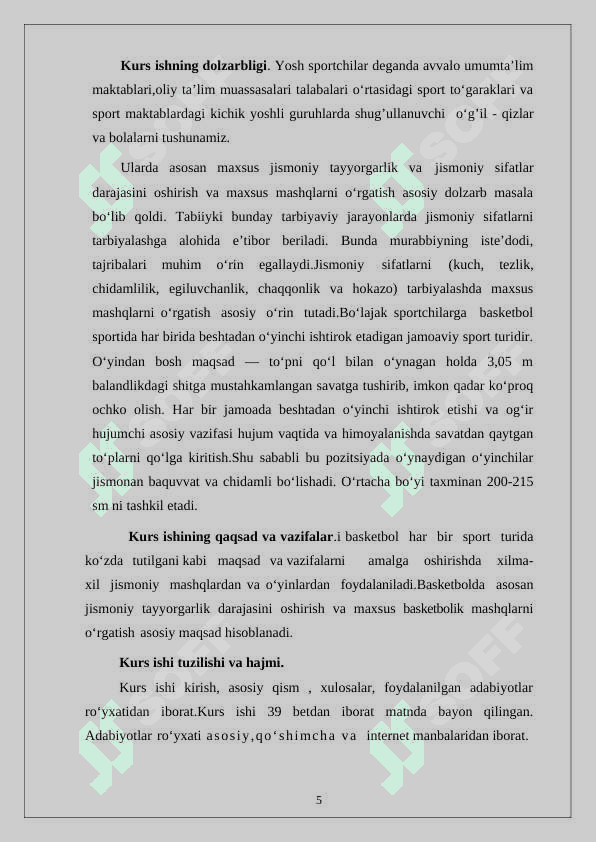 Basketbol o’yinini O’zbekistonda rivojlanishi. 4