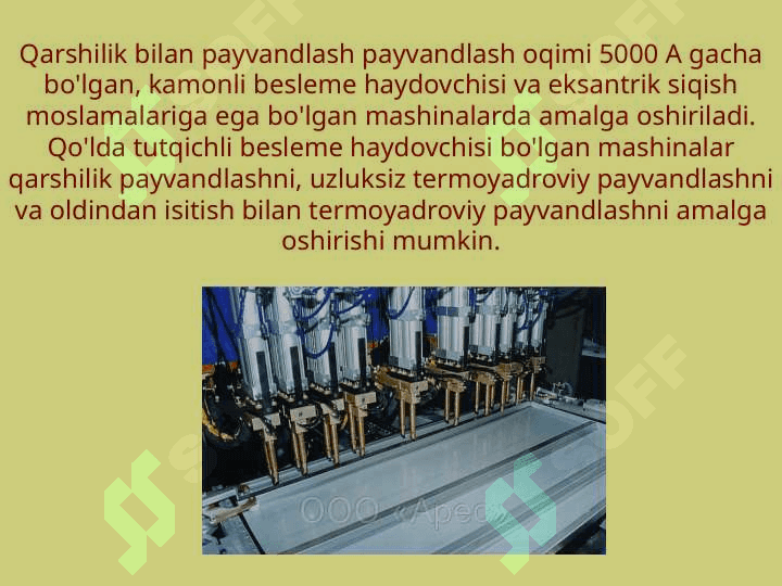 Kontaktli payvandlash qurilmalari 3