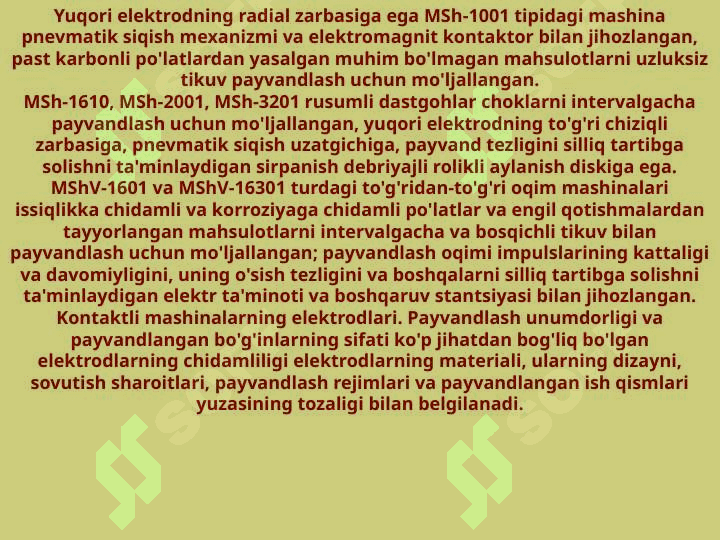 Kontaktli payvandlash qurilmalari 8