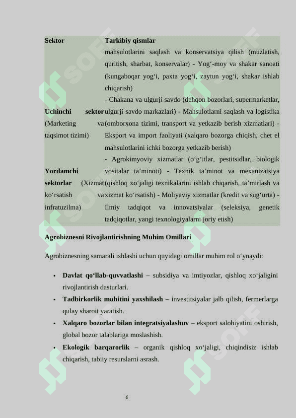 Agrobiznes va uning bozor tizimidagi xususiyatlari 6