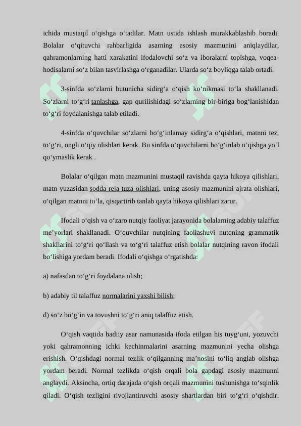 ONA TILI VA OʻQISH SAVODXONLIGI DARSLARIDA QAYTA HIKOYALASHDAN FOYDALANISH. 8