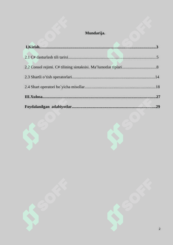 C# dastulash tili shartli operatorlar 2