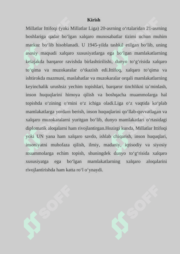 Millatlar ligasi va uning xalqaro munosabatlar tizimida tutgan o'rni 4