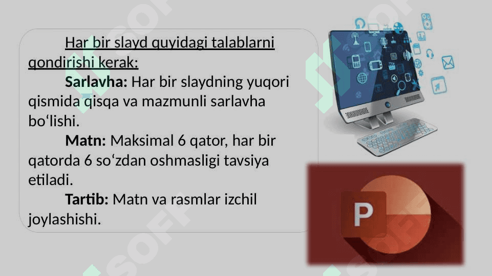Power Point dasturida taqdimot strukturasi 4