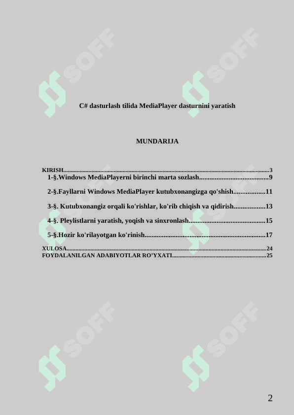 C# dasturlash tilida MediaPlayer dasturnini yaratish 2