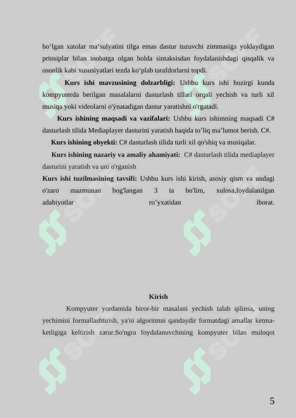 C# dasturlash tilida MediaPlayer dasturnini yaratish 5