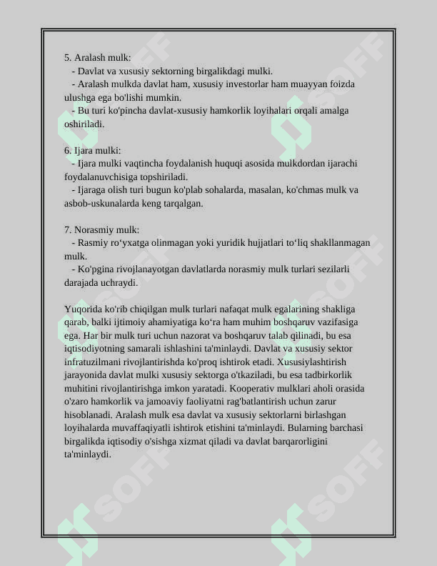 MULKIY MUNOSABATLAR 6