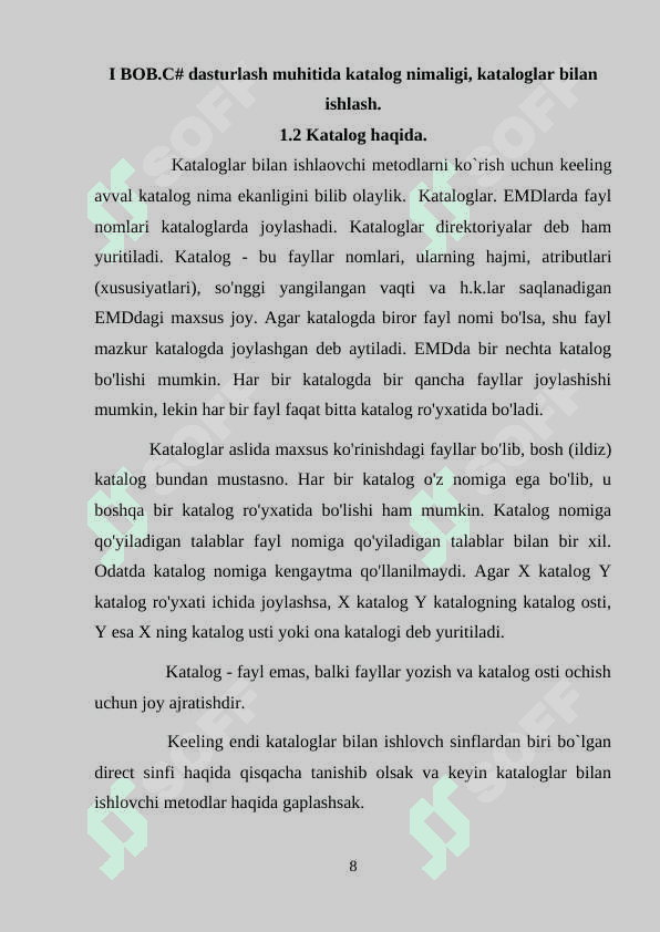 Fayllar bilan ishlash metodlari 8