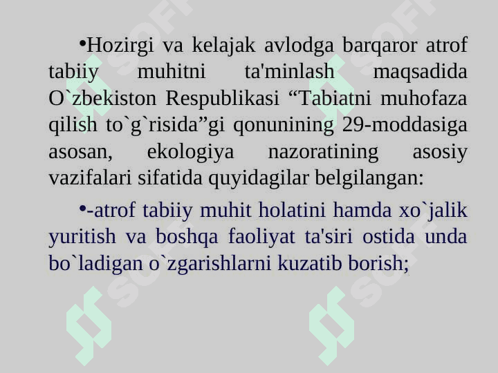 Ekologiya nazorati va ekologik ekspertizasining huquqiy holati 4