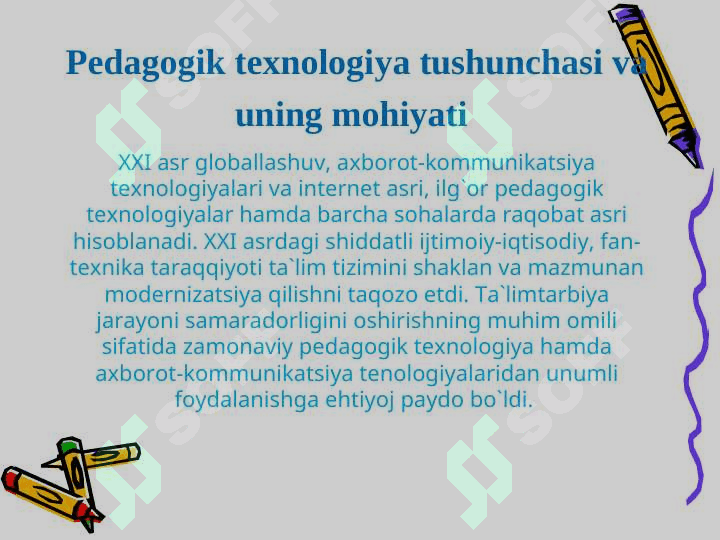 Pedagogik texnologiyaning ilmiy-nazariy asoslari 3