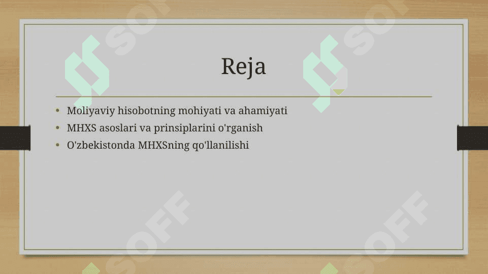 Moliyaviy hisobotning konseptual asosi MHXS 2