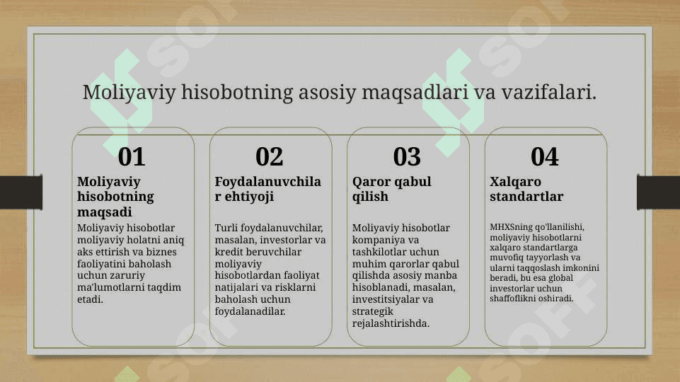 Moliyaviy hisobotning konseptual asosi MHXS 3