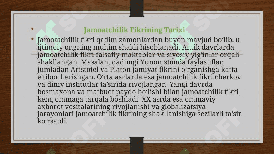 Jamoatchilik fikrining faoliyati 4