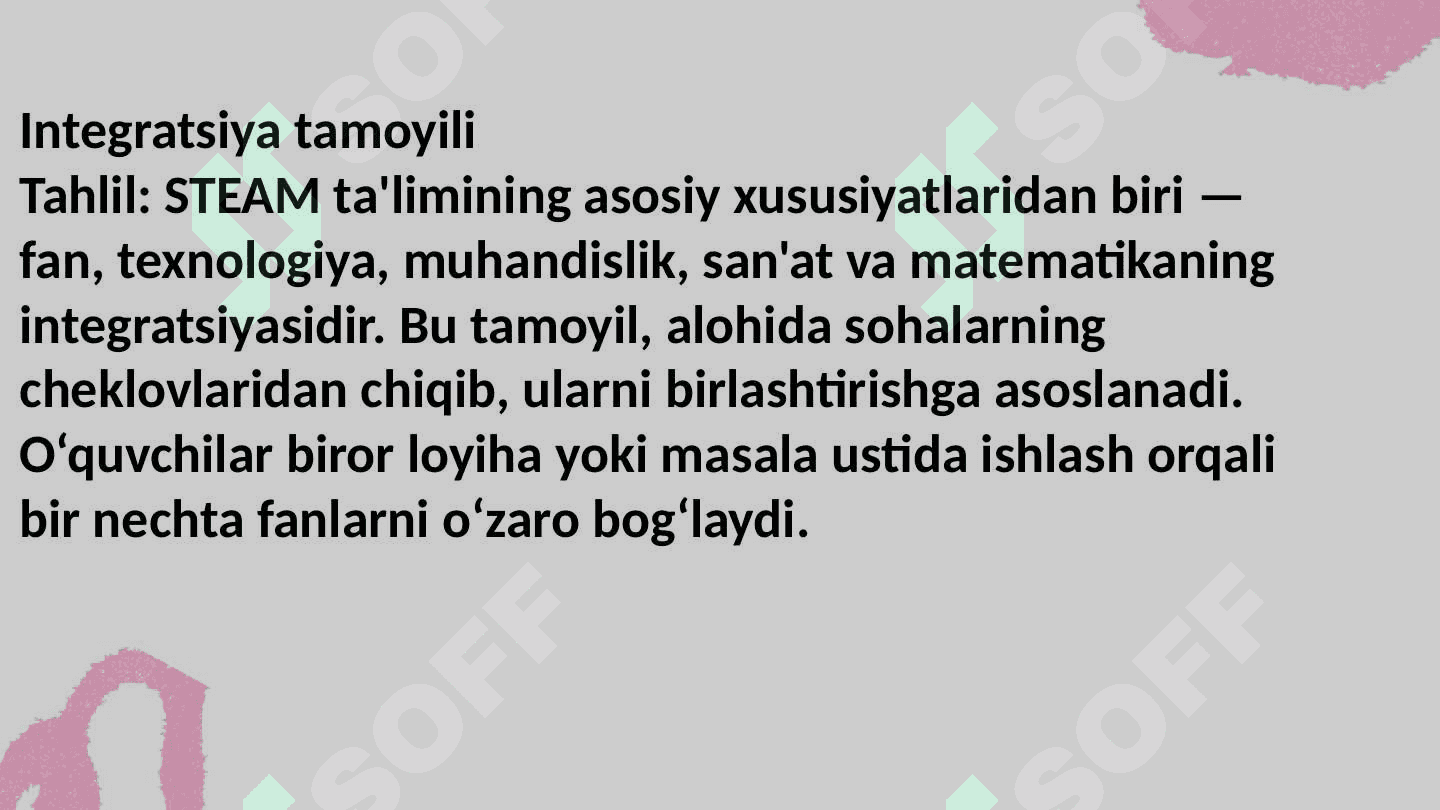 STEAM texnologiyasini o‘qitishning didaktik tamoyillarini o‘rganish va tahlil qilish 4