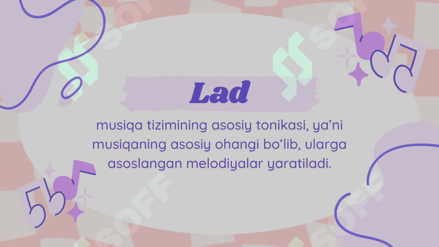 Lad va tonalliklar (Major va minor ladlari va ularning turlari) 2