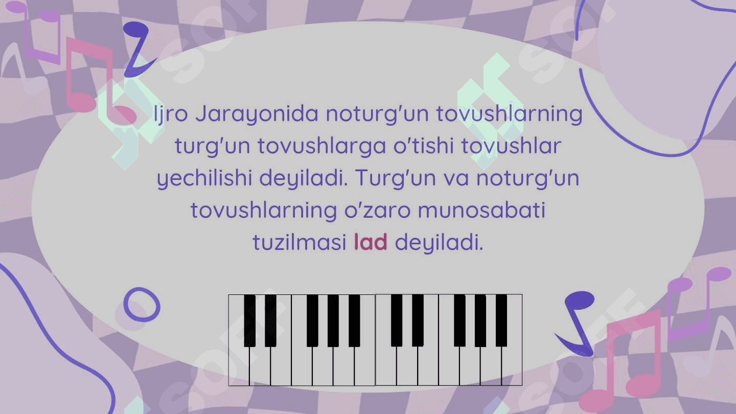 Lad va tonalliklar (Major va minor ladlari va ularning turlari) 7