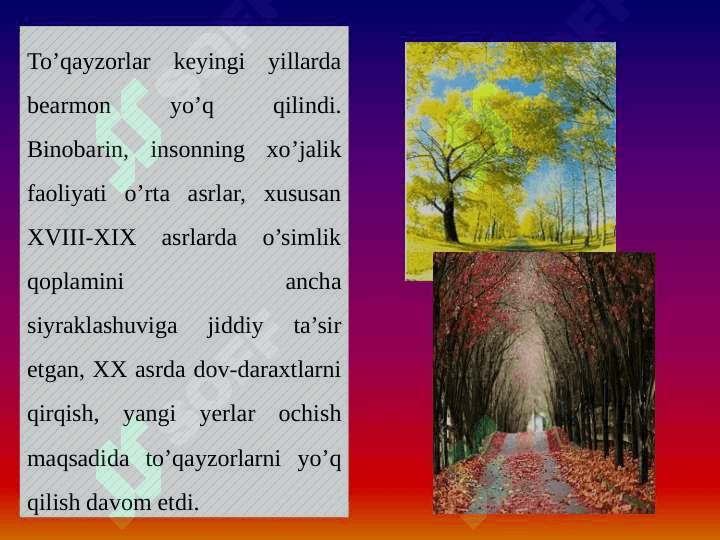 Biologik resurslardan oqilona foydalanish masalalari 8