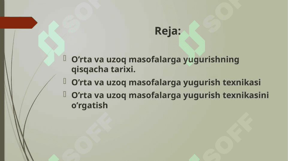 O’RTA VA UZOQ MASOFALARGA YUGURISH TEXNIKASI ASOSLARI 2