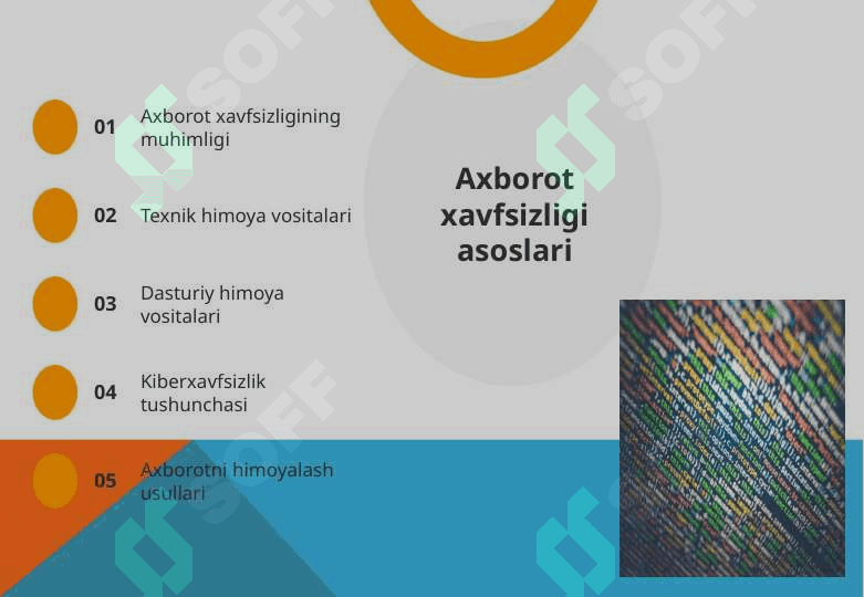 Axborotlarni himoyalashning texnik va dasturiy vositalari 2