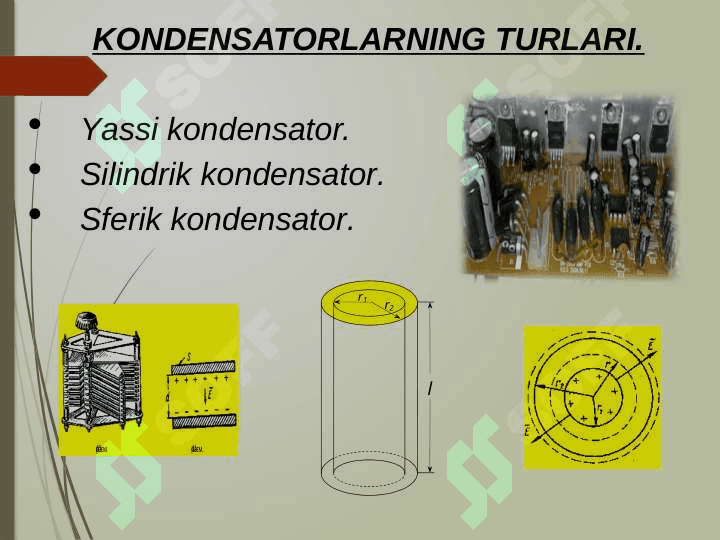 Elektr sig’imi. kondensatorlar. Kondensatorlarni ulash 4