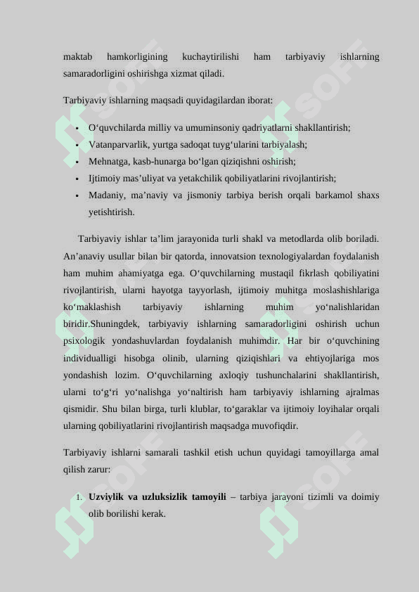 Sinfdan va maktabdan tashqari tarbiyaviy ishlarni rejalashtirish metodikasi 7