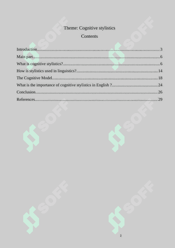 Cognitive stylistics 2