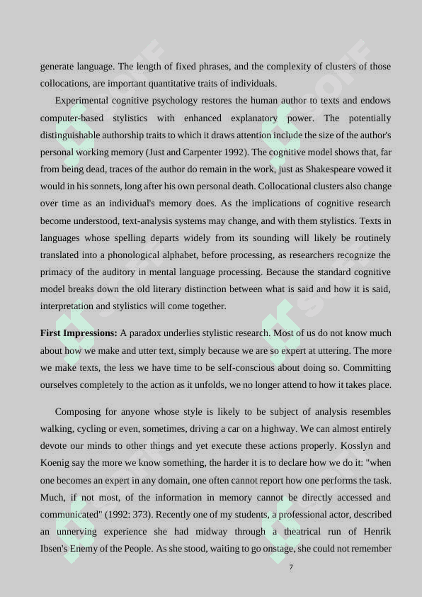 Cognitive stylistics 7