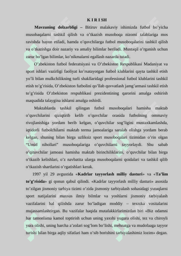 Futbol o'yinida musobaqalarni rejalashtirish 2