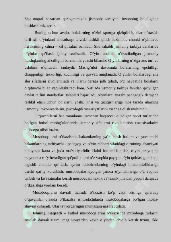 Futbol o'yinida musobaqalarni rejalashtirish 3