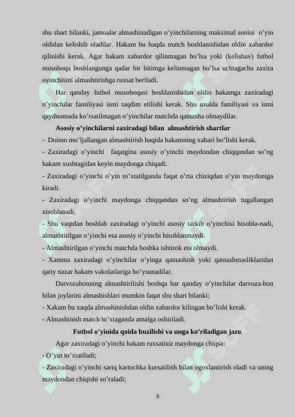 Futbol o'yinida musobaqalarni rejalashtirish 6
