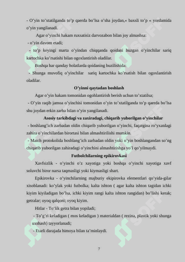 Futbol o'yinida musobaqalarni rejalashtirish 7