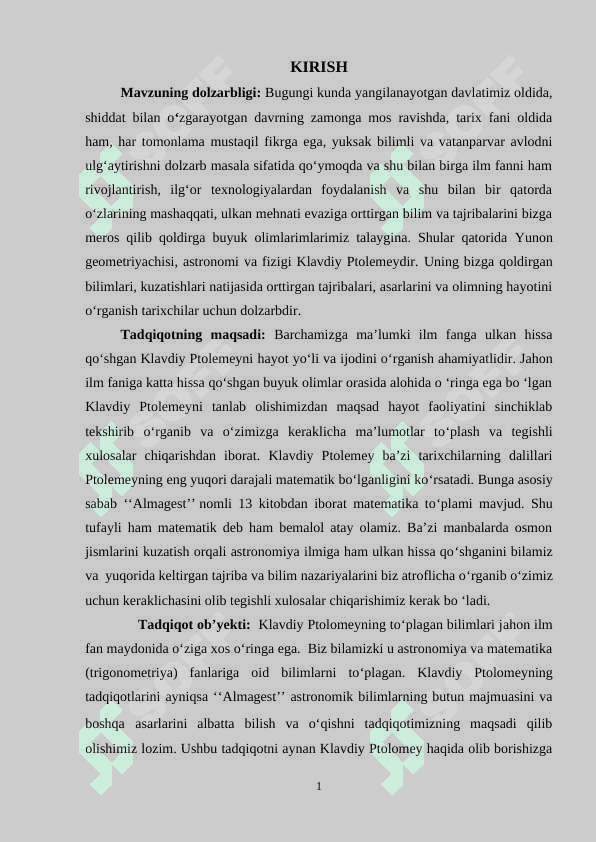 Klavdiy Ptolemey va uning fanlar taraqqiyotiga qo‘shgan hissasi 2