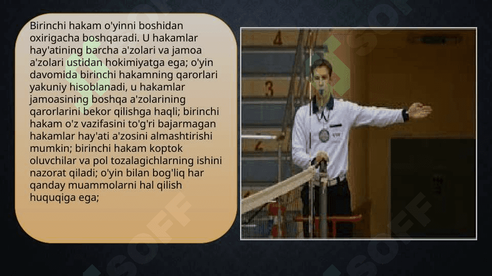 voleybol o'yinichi bo'yicha hakamlik qilish 7